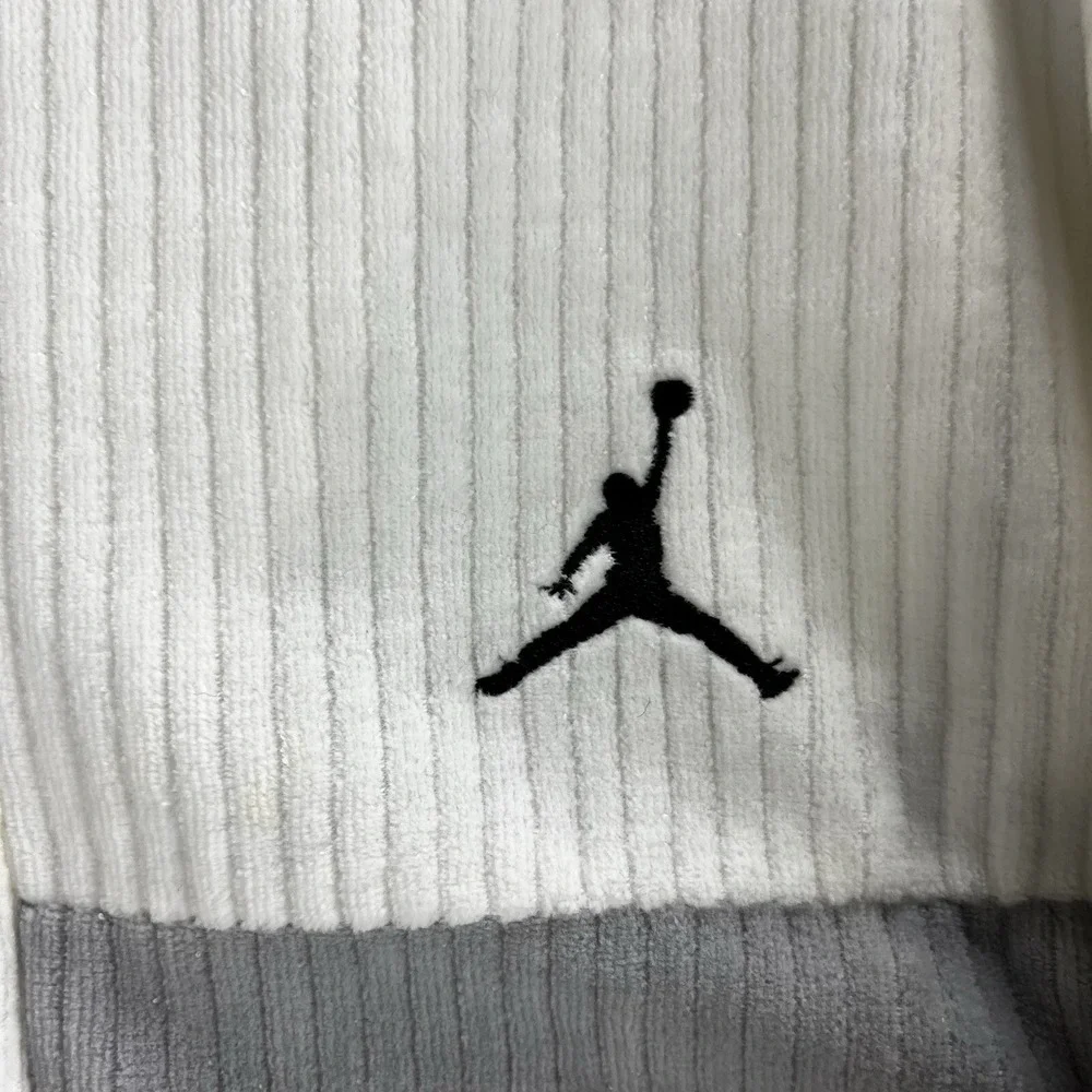 Air Jordan Sweater White Gray‎ Mens Large Color Block Track Jacket Full Zip Mock
